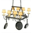 thumbnail image 4 of Meyda 120772 27 in. Barn Animals 8 Light Pot Rack, Antique Iron Gate, 4 of 4
