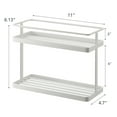 thumbnail image 3 of Yamazaki Home  Countertop Organizer Rack, Steel, Holds 13 lbs - L 4.72 x W 11.02 x H  8.27 inches White, 3 of 3