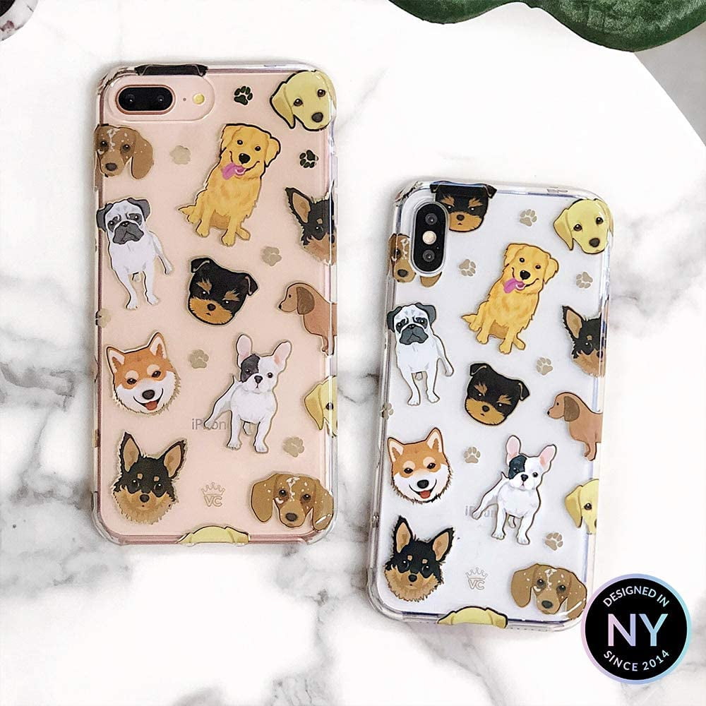 Velvet Caviar Compatible With Iphone 8 Case Iphone 7 Case Dog For Women Girls Cute Clear Protective Phone Cases Pug French Bulldog Golden Yorkie Walmart Com