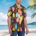 thumbnail image 3 of Sikiie Easter eggs Print Men's Hawaiian Shirt, Summer Beach Button Pocket Short Sleeve T-Shirt,XX-Large, 3 of 7