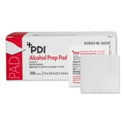 PDI Alcohol Prep Pads, Individually Wrapped Wipes, 2 in x 2 in, 200 Count, 20 Packs, 4000 Total