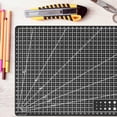 thumbnail image 4 of WHAMVOX Black A4 Double Sided Cutting Mat for DIY Crafts and Art Projects with Clear Measurement Grid and NonSlip Base, 4 of 8