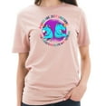 thumbnail image 3 of Oversized Unicorns and Rhinos Phrase Graphic Design Short Sleeve Cotton Jersey T-Shirt - Pale Pink 3XL, 3 of 4