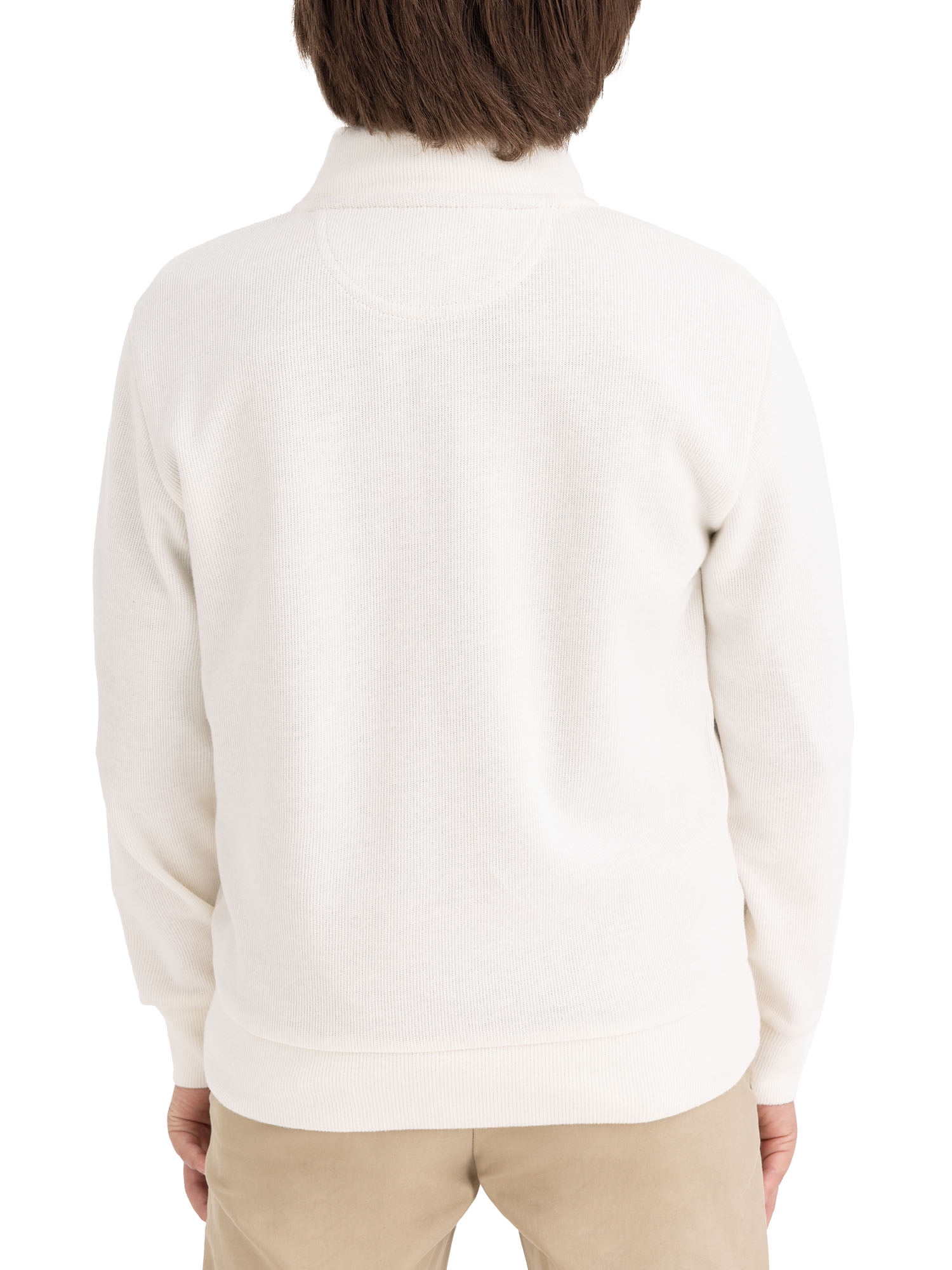 U.S. Polo Assn. Boys Flatback Rib Quarter Zip, Sizes 4-18