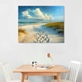thumbnail image 2 of Orinice  Wall Art Blue Sea Sunset Beach Painting The Picture Print On Canvas Seascape The Pictures for Home Decor Decoration  16x12in, 2 of 6