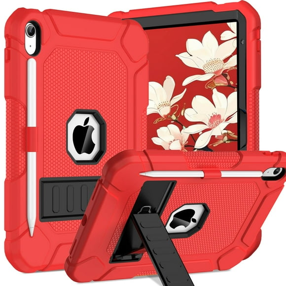 Funda BMOUO a prueba de golpes para iPad 11, 11 y 10, 10,9 pulgadas, roja