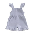 thumbnail image 4 of Kiijoy Girls Flutter Strap Bow Striped Suspender Shorts Summer Ruffle Romper, Sizes 6M-4T, 4 of 4