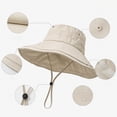thumbnail image 6 of XIAOCHA Womens Drawcord‑Adjust Boonie Hat Solid Sun Hat Outdoor Wide‑Brim Hat,Grey, 6 of 8