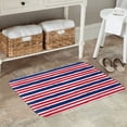 thumbnail image 7 of Sikiie USA Colors Stripes Print Flannel Anti-slip Floor Mat 16x24in, Thickened Dustproof Entrance Door Mat Floor Mat for Kitchen, Bathroom, Laundry Room, 7 of 7