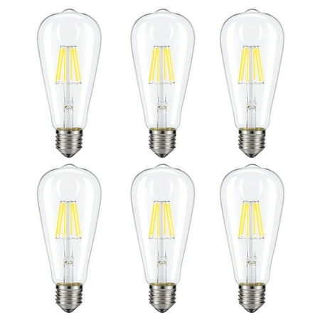 Dimmable Edison LED Bulb, Kohree 6W Vintage LED Filament Light Bulb, 4000K Daylight 60W Incandescent Equivalent, 6