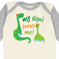 thumbnail image 4 of Inktastic My Nani Loves Me Grandson Dinosaur Boys Long Sleeve Baby Bodysuit, 4 of 5