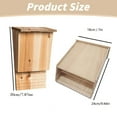 thumbnail image 3 of Large Wooden Bat House for Outdoors, Natural Bat Box Shelter for Outside Mounting, Easy to Clean Bat Habitat with Landing Pads, for Garden Pest Control, Yin-09, 3 of 9
