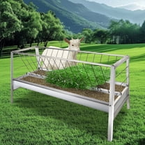 Sturdy Galvanized Steel Trough, Dual-Compartment Feeding Sink, Low-Maintenance Design, for Farm, Goat, Horse, Ranch​