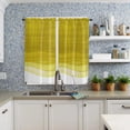 thumbnail image 4 of Gradient Yellow Watercolor Small Curtain Rod Pocket Short Curtains Half Drapes Partition Cabinet Door Window Curtains Home Decor, 4 of 6