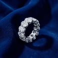 thumbnail image 2 of Pompeii 12Ct Oval Diamond Eternity Ring 14k Gold or Platinum Wedding Band Lab Grown, 2 of 4