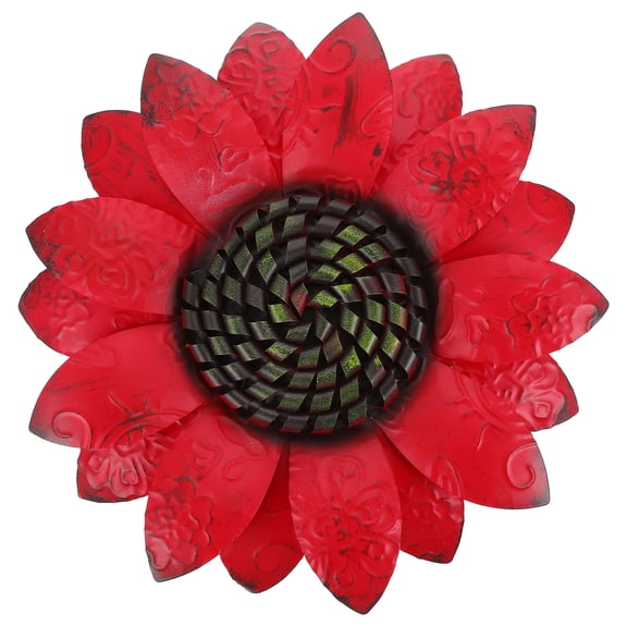 Supvox 1Pc Red Metal Artificial Flower Wall-Mounted Ornament for Stylish Home Decoration