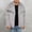 Gray, variant on COSFO Casual Men Jacket Brown Open Front Faux Fur Outwear Loose Fit Long Sleeve Lapel Collar Mens Winter Coats