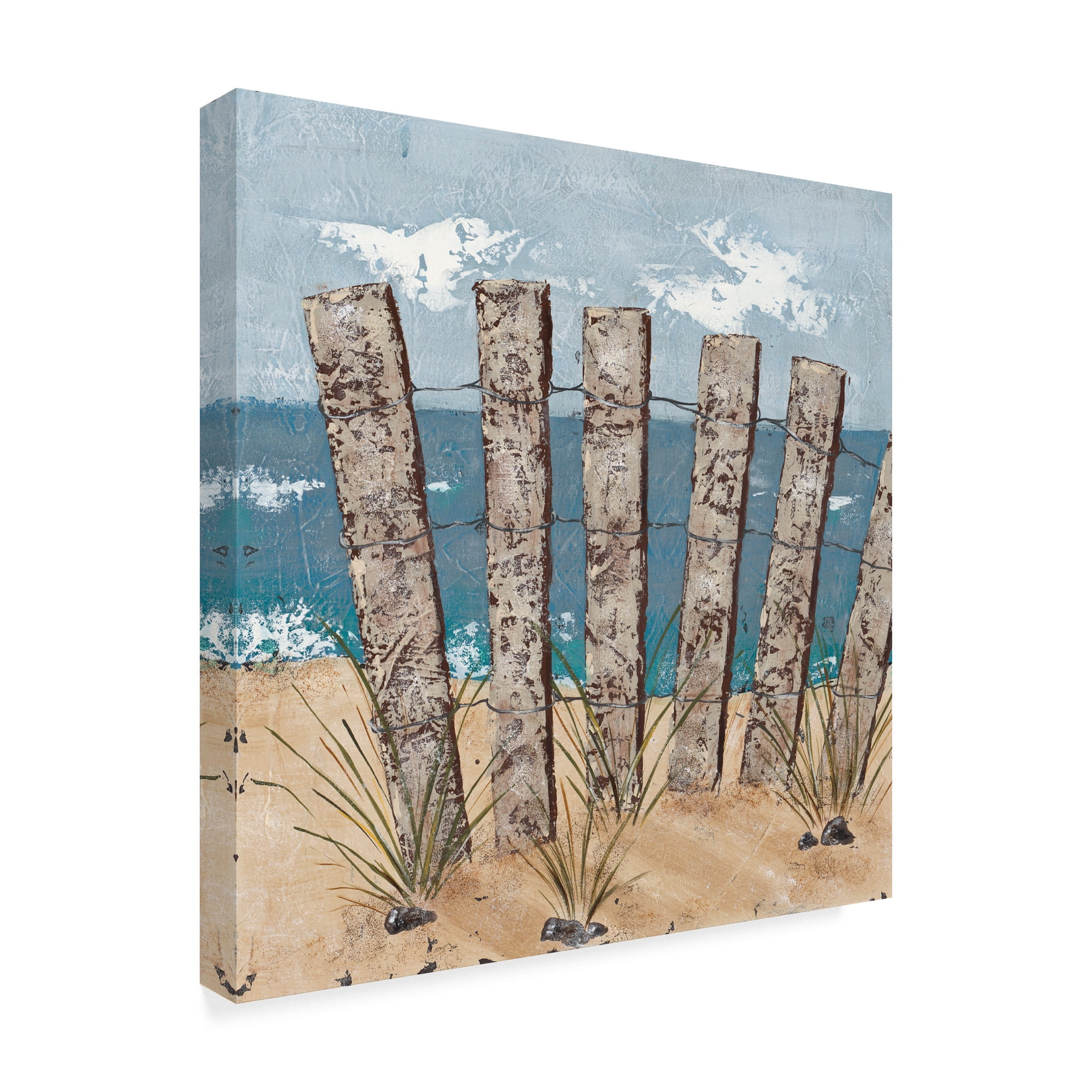 Trademark Fine Art 'Beach Scene Triptych I' Canvas Art by Jade Reynolds