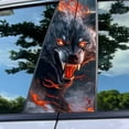 thumbnail image 1 of 2-Piece Set Car Center Pillar Sticker Car Door B Pillar Decal Black Wolf Engulfed -, 1 of 4