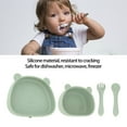 thumbnail image 3 of 4pcs Kids Dinnerware Set Toddler Utensils And Toddler Plates Panda Shape Plate, 3 of 8
