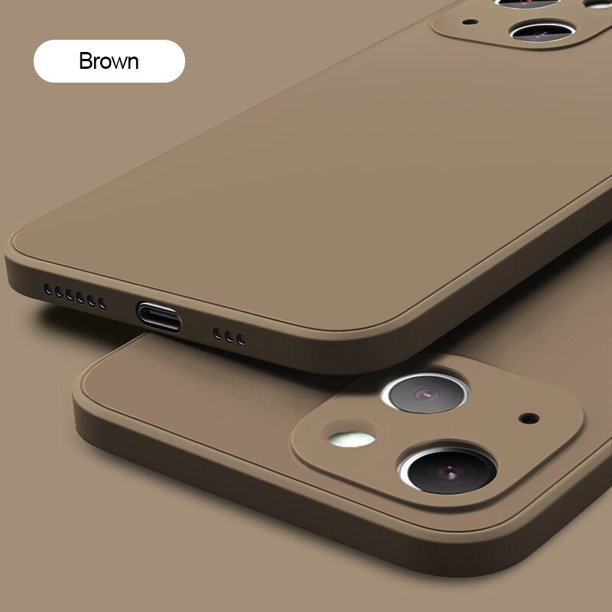 Funda de teléfono de silicona líquida cuadrada oficial para iPhone 11 12 14 13 Pro Max Mini X XS Max XR 7 8 Plus cubierta de protección de lente completa Tan Jianjun unisex