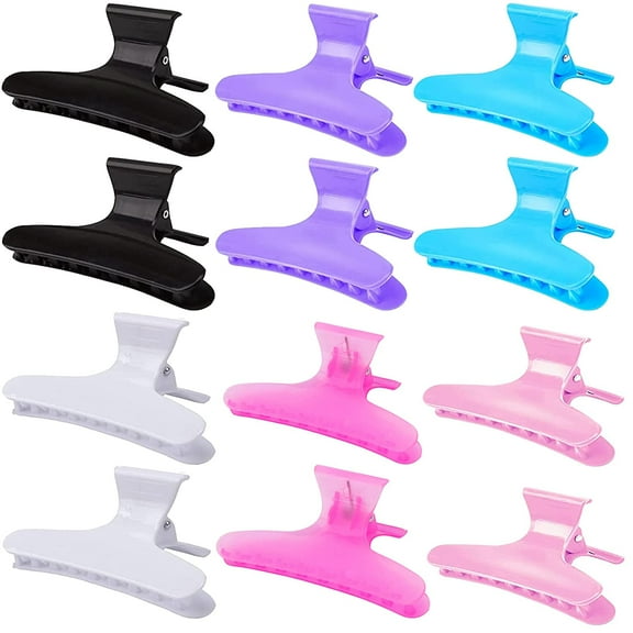 Hair Clips for Styling Sectioning Butterfly Hair Clamps Claw Clips Pro Salon Hair Clips for Cutting, Styling,Coloring Hair Styling Butterfly Clips Hair Accessories for Women Girls-Multicolored