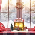 thumbnail image 2 of Injueey Navidad Comedor Coche Palomitas de maíz Casa pequeña luminosa con luces LED Paisaje nevado Vacaciones Cumpleaños Regalos de Navidad Kits de decoración para fiestas, 2 of 6