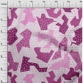 thumbnail image 3 of oneOone Cotton Poplin Purple Fabric Abstracts Craft Projects Decor Fabric Printed By The Yard 56 Inch Wide, 3 of 4