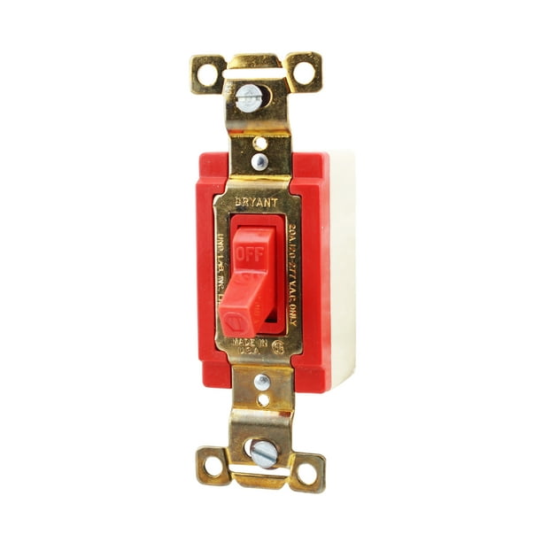 Hubbell Bryant 4901RED Industrial Grade Single Pole Switch 20A 120
