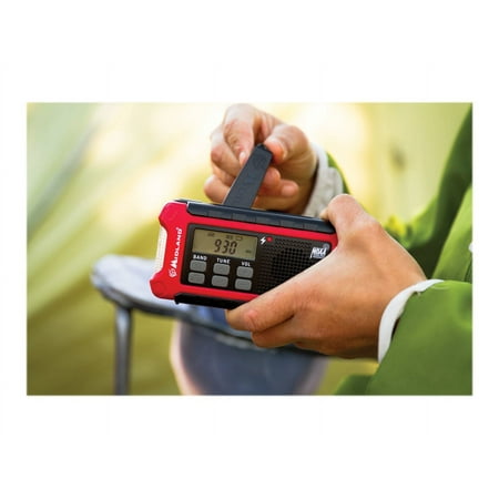 Midland - Weather Alert Radio - Red, Black