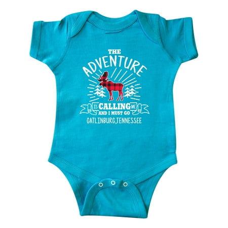 

Inktastic Gatlinburg Tennessee The Adventure is Calling and I Must Go Gift Baby Boy or Baby Girl Bodysuit