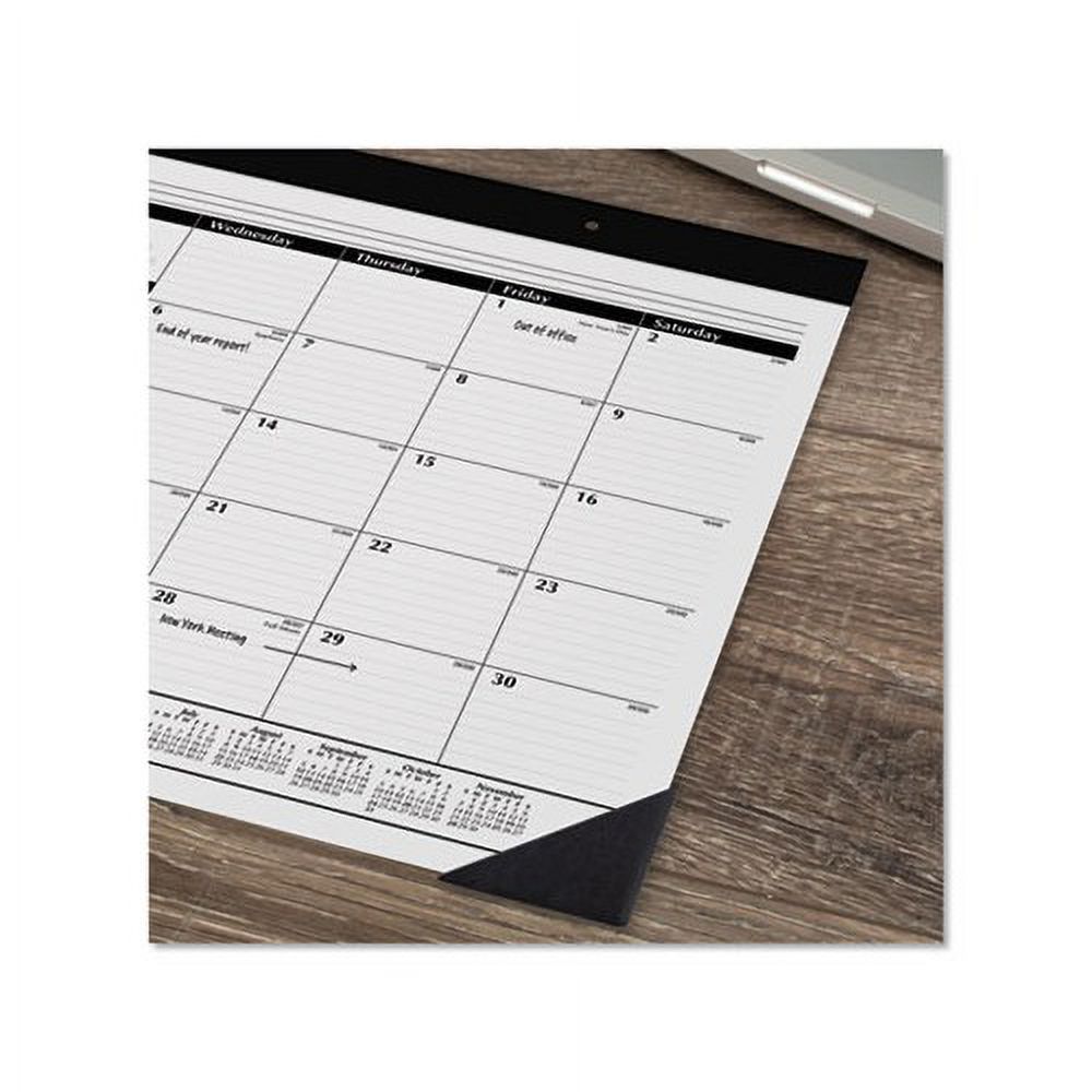 Monthly Refillable Desk Pad 22 x 17, White, 2022