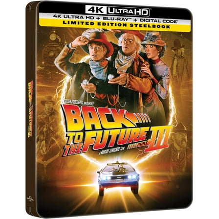 Back to the Future Part III 40th Anniversary (Steelbook) (4K Ultra HD   Blu-ray   Digital Copy), Comedy, Universal