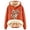 Orange, variant on Fashionable Autumn And Winter Christmas Deer Print Plus Velvet Thickened Warm Solid Color Color Cardigan Women's Hooded Sweatshirt Drawstring Hoodie Winter Hoodies for Women Womens Long Z Green XXXXXL