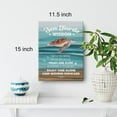 thumbnail image 2 of Watercolor Sea Turtle Wisdom Canvas Painting Inspirational Prints for Home Wall Decor Beach Artwork Framed Gifts(12x15 Inch), 2 of 5