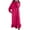 Hot Pink, variant on IROINNID Maxi Dress for Women Hooded Winter Warm Color Long Sleeve Pocket Long Dress ,Black