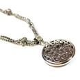 thumbnail image 4 of Reversible Medallion Pendant Necklace with Antique Silver Tone Chain - Classic Greek Design Jewelry Necklace Silver, 4 of 7