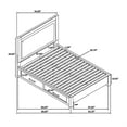 thumbnail image 3 of Keno Queen Bed- Upholstered LED Headboard- 4 Storage Drawers- Brown, 3 of 6