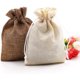 thumbnail image 4 of CHAO 20 bolsas de arpillera de lino de colores mezclados, mini bolsas de regalo livianas, bolsas transpirables con cordón, bolsas de yute para almacenamiento, para bodas, fiestas, nacimientos, 9,5 x 1, 4 of 4