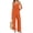 Orange, variant on Womens 2 Piece Summer Sets, Casual Sleeveless Top and Wide Leg Pants Set, Loose Loungewear, Vacation Travel Outfits Orange Medium