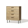 thumbnail image 5 of LuxenHome Mid-Century Modern Wave 4-Drawer 31.5-Inch Wide Accent Chest, 5 of 10