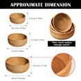 thumbnail image 6 of Woven Wicker Bread Baskets For Fruit Vegetable Bowl Food Potato Storage Organizing Keys Wallet Kitchen Counter Small To Large Rattan Round Woven Basket Serving Bowls Chips, 6 of 6