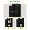 thumbnail image 5 of Bathroom Storage Cabinet, Small Corner Floor Cabinet with Door and Shelves, for Small Spaces, Black, 5 of 9