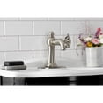 thumbnail image 3 of Kingston Brass KSD3548RX Belknap One-Handle Single-Hole Bathroom Faucet with Deck Plate and Push Pop-Up Drain, Brushed Nickel, 3 of 7