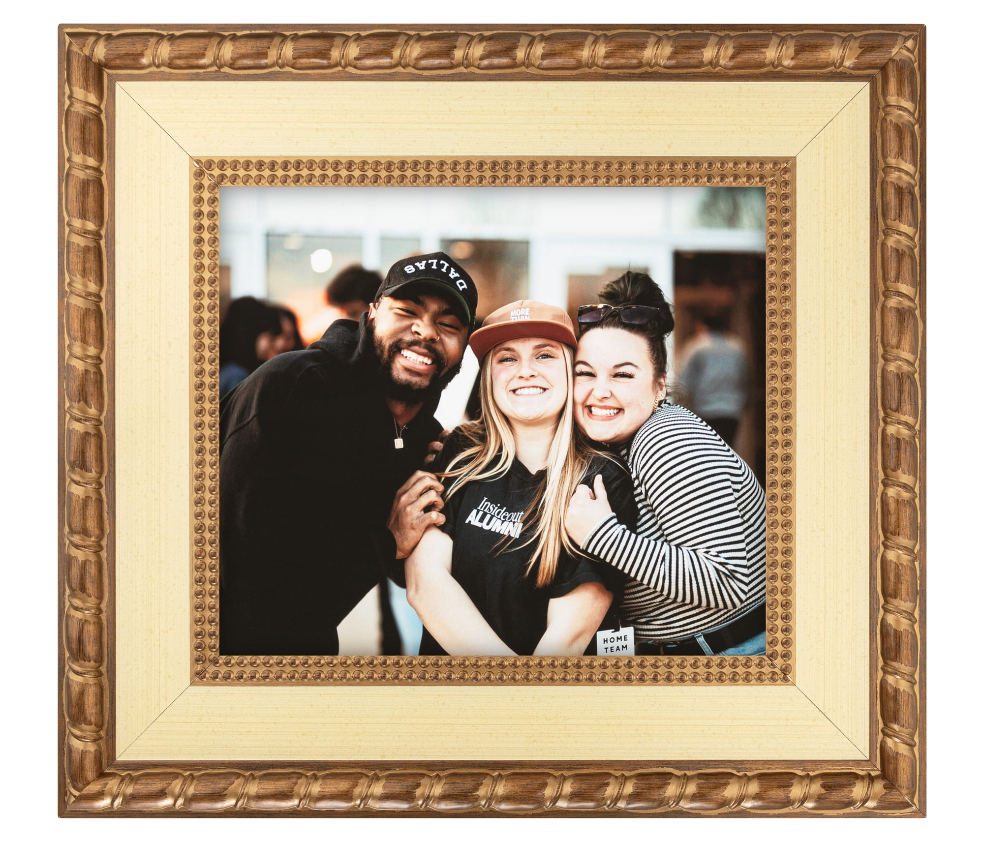 ArtToFrames 16" x 20" Gold Bamboo Cream Bronze Picture Frame, 16x20 inch Gold Wood Poster Frame (WOM-5255),  Pack