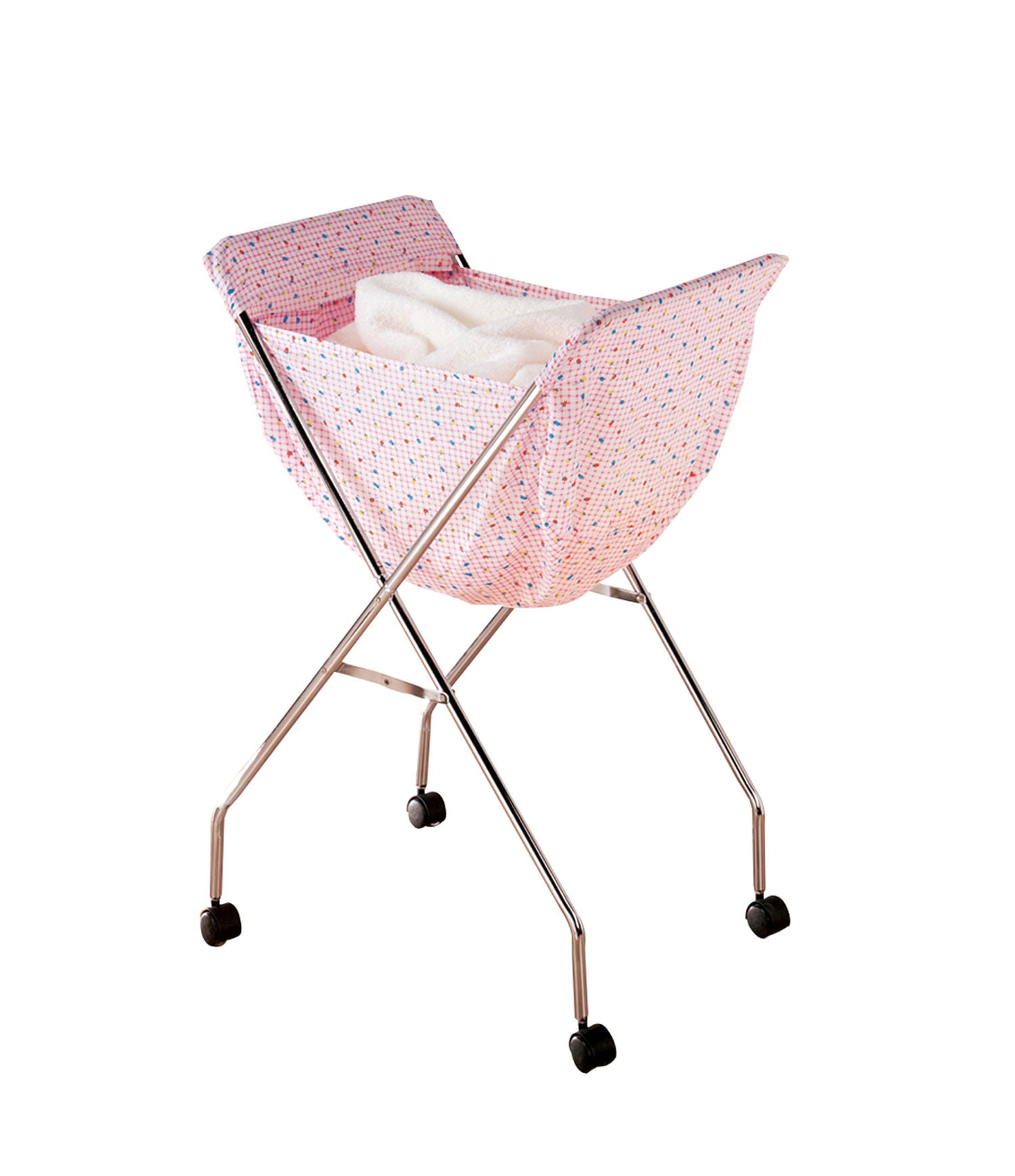 Laundry Cart With Wheels, Collapsible with Removable Liner