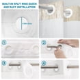 thumbnail image 5 of No Hook Shower Curtain, Cream Wooden Shower Curtains for Bathroom with See Through Top Window, Farmhouse Brown Vintage Distressed Waterproof & Washable Bath Curtain Extra Long 72"x96", 5 of 9