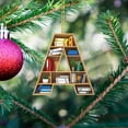 thumbnail image 6 of CuiLiyq Bookcase Hanging A to Z Letter Shaped Bookshelf Pendant, Christmas Tree Hanging Decorations, Acrylic Ornament Xmas Decor (Acrylic, Letter-A), 6 of 6