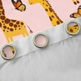 thumbnail image 4 of Homewish Pink Orange Giraffe Curtains Pack of 2 (42x84 Each) for Child, Kawaii Butterfly Animal Curtains Blackout, Cartoon Theme Bedroom Curtains, Living Room Curtains Decor, 4 of 6
