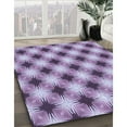 thumbnail image 3 of Ahgly Company Machine Washable Indoor Square Transitional Mauve Purple Area Rugs, 6' Square, 3 of 7